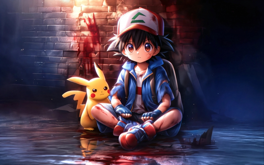 皮卡丘和小智 4K壁纸 3840×2400