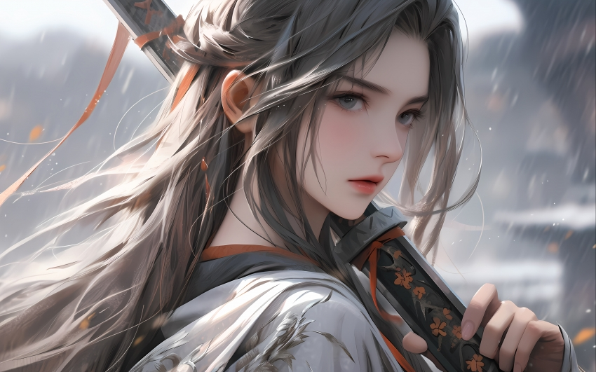 女侠 古风美女 剑 4K动漫壁纸3840×2400