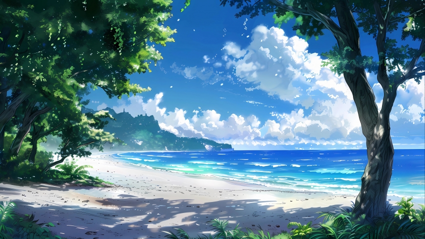 碧海蓝天 大海 海边风景 4k壁纸 3840×2160