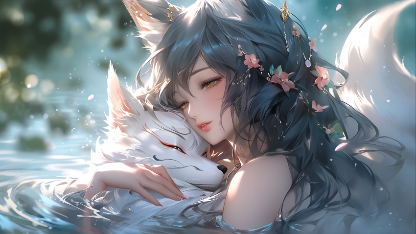 狐狸少女4k动漫壁纸3840×2160